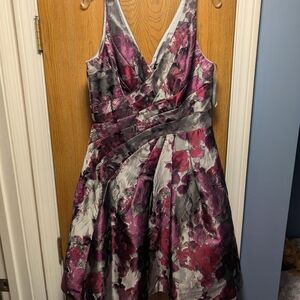 White House Black Market Purple Floral Dress